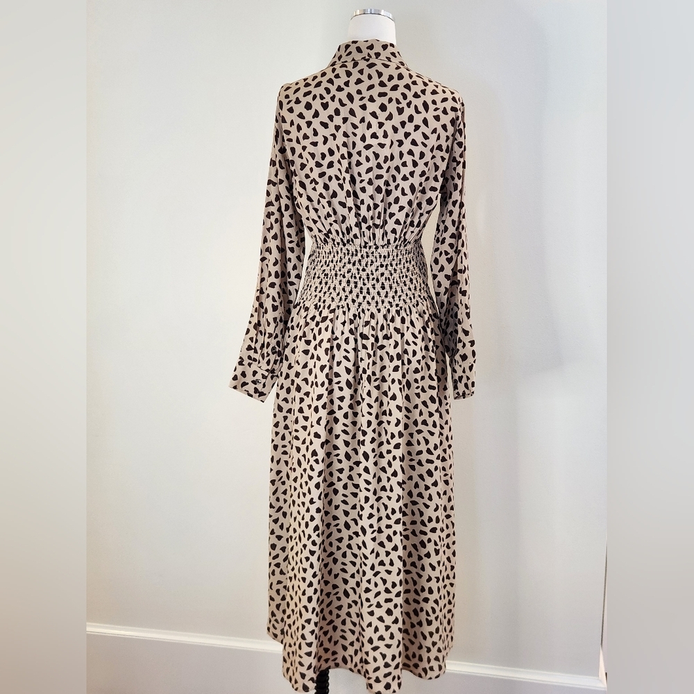 NWT || THAKOON || Collective leopard print, button down, tan/brown spots, size 4 - Picture 9 of 13